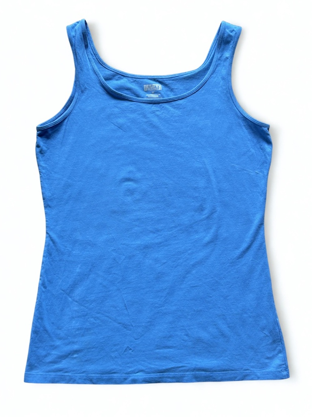 🩶5/$30 Duluth Trading Company Blue Wide Strap No-Yank Tank Top Size Medium